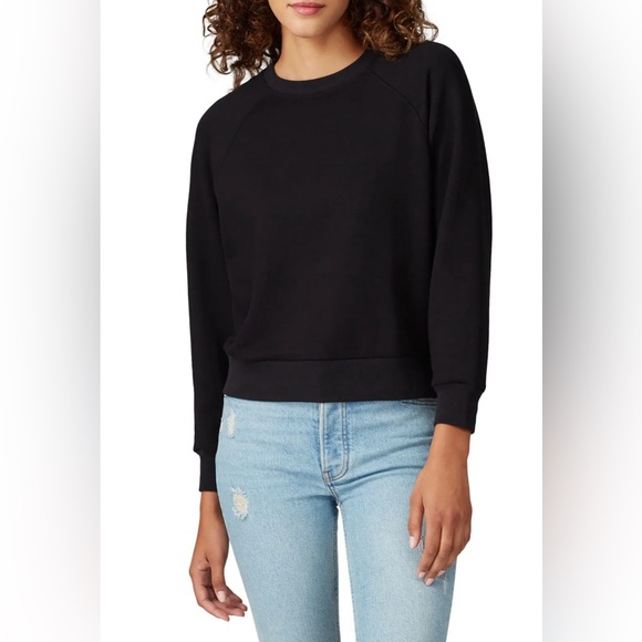 Reformation Jeans Organic Cotton Black Crewneck Sweater Sz XS Recycled Capsule - Picture 1 of 17